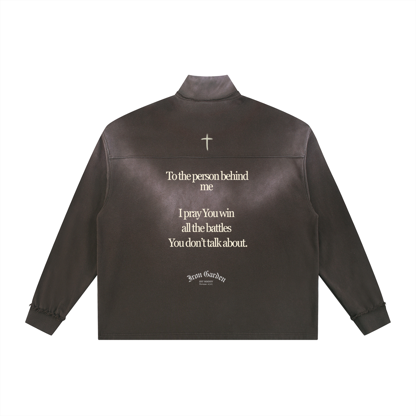 "SILENT BATTLES" QUARTER ZIP SWEATSHIRT