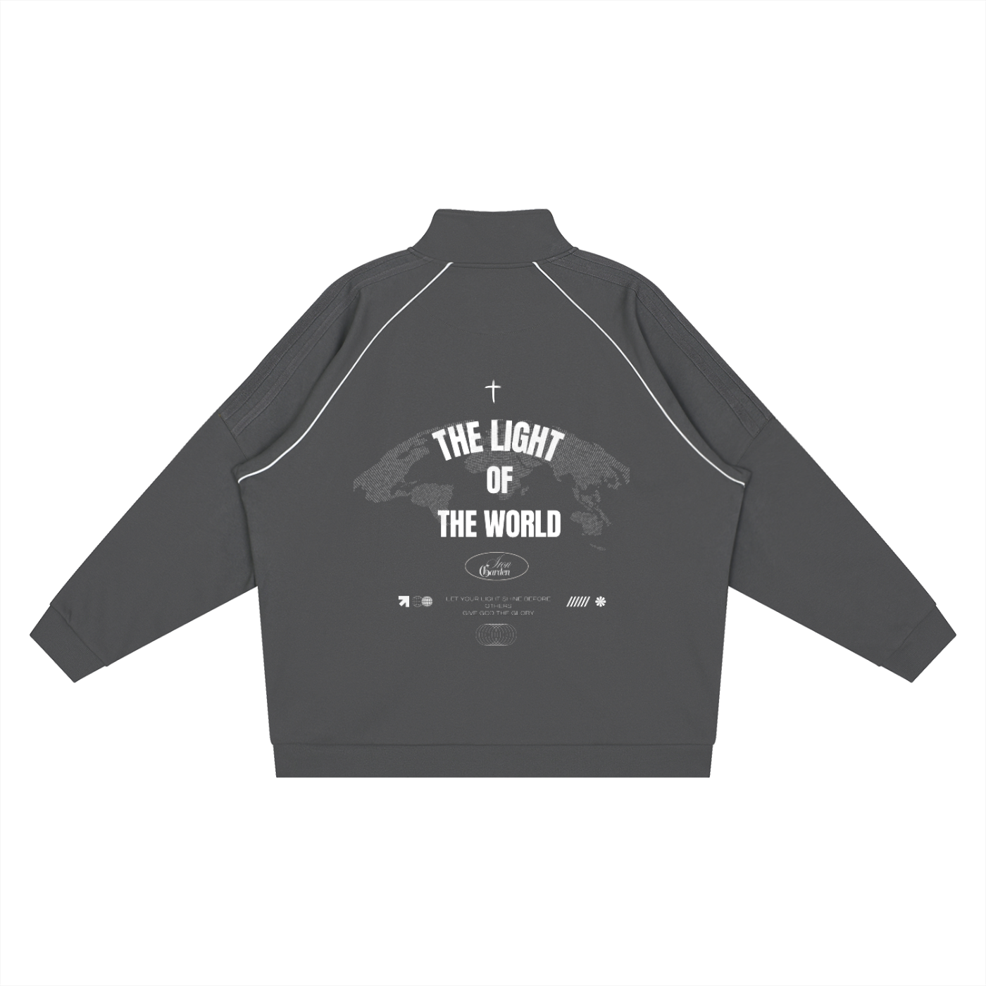 "LIGHT OF THE WORLD" REFLECTIVE TRACK JACKET