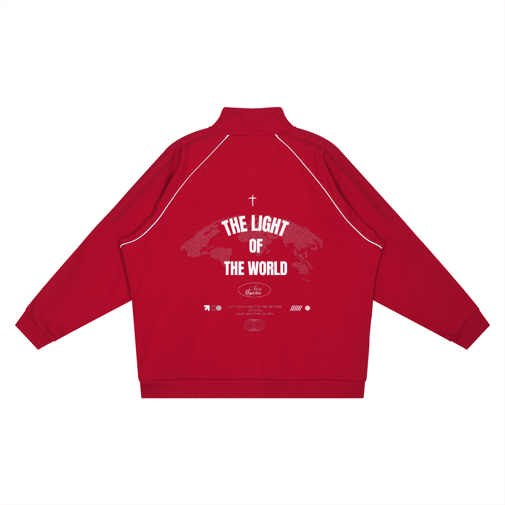 "LIGHT OF THE WORLD" REFLECTIVE TRACK JACKET