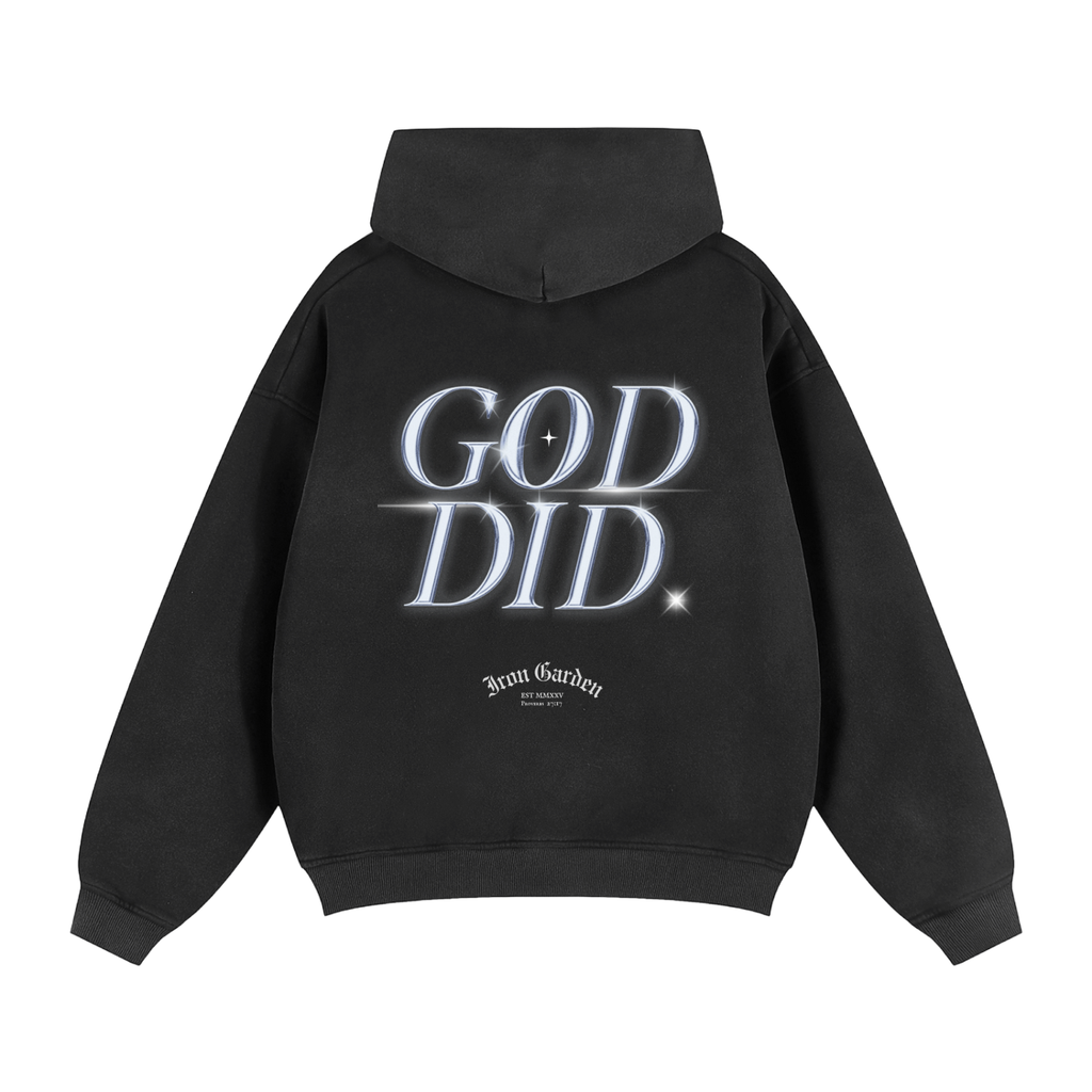 "GOD DID" VINTAGE BOXY HOODIE
