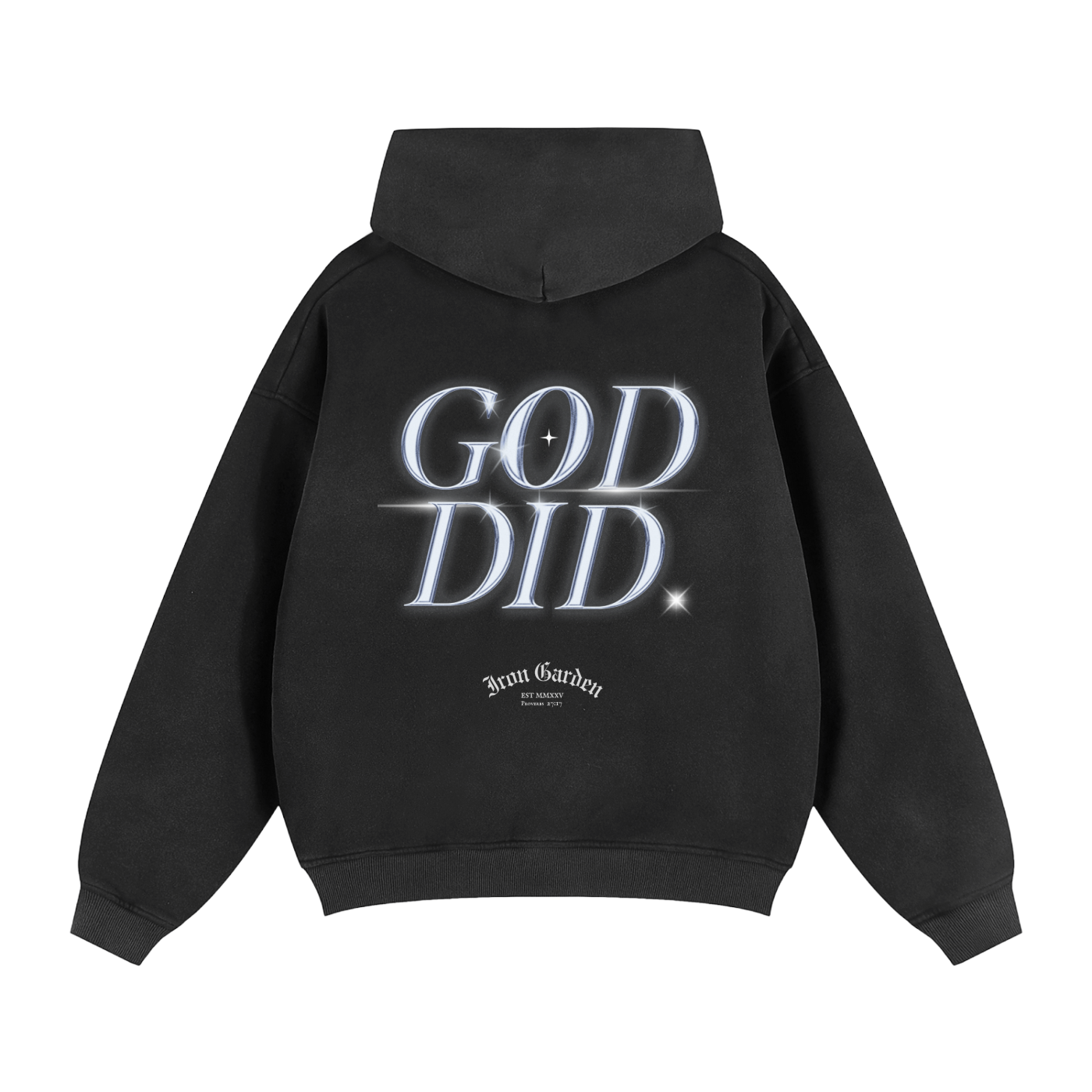"GOD DID" VINTAGE BOXY HOODIE