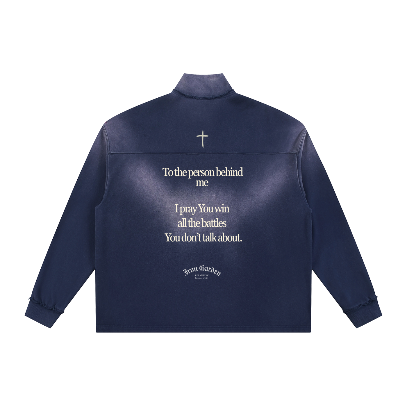 "SILENT BATTLES" QUARTER ZIP SWEATSHIRT