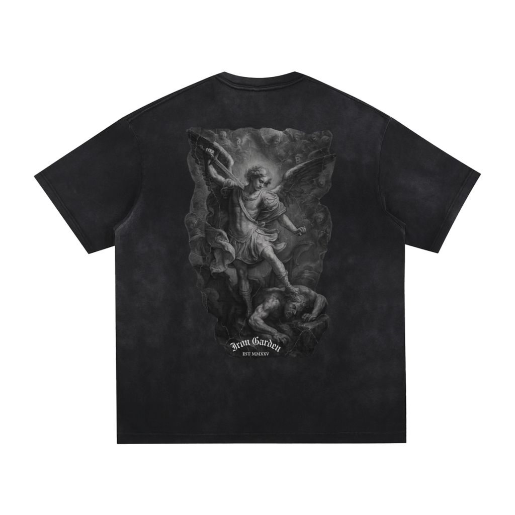 "SAINT MICHAEL" HAND FRAYED TEE