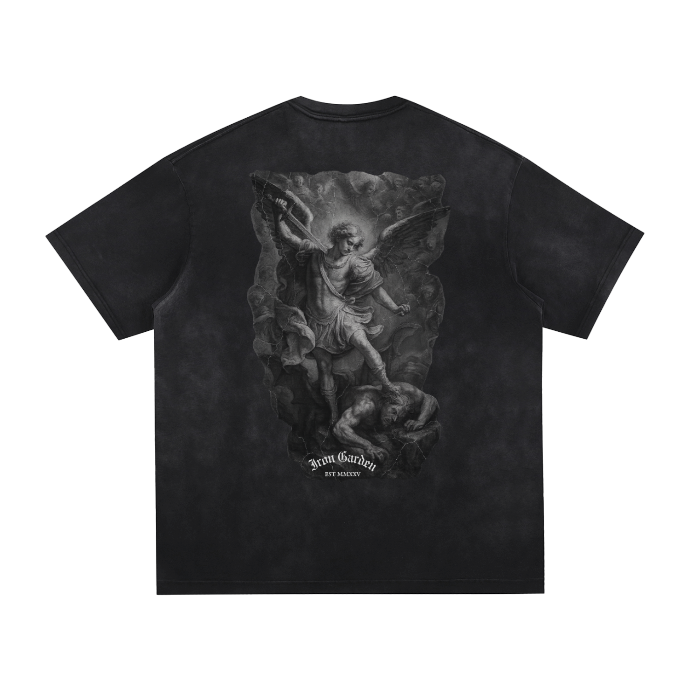 "SAINT MICHAEL" HAND FRAYED TEE