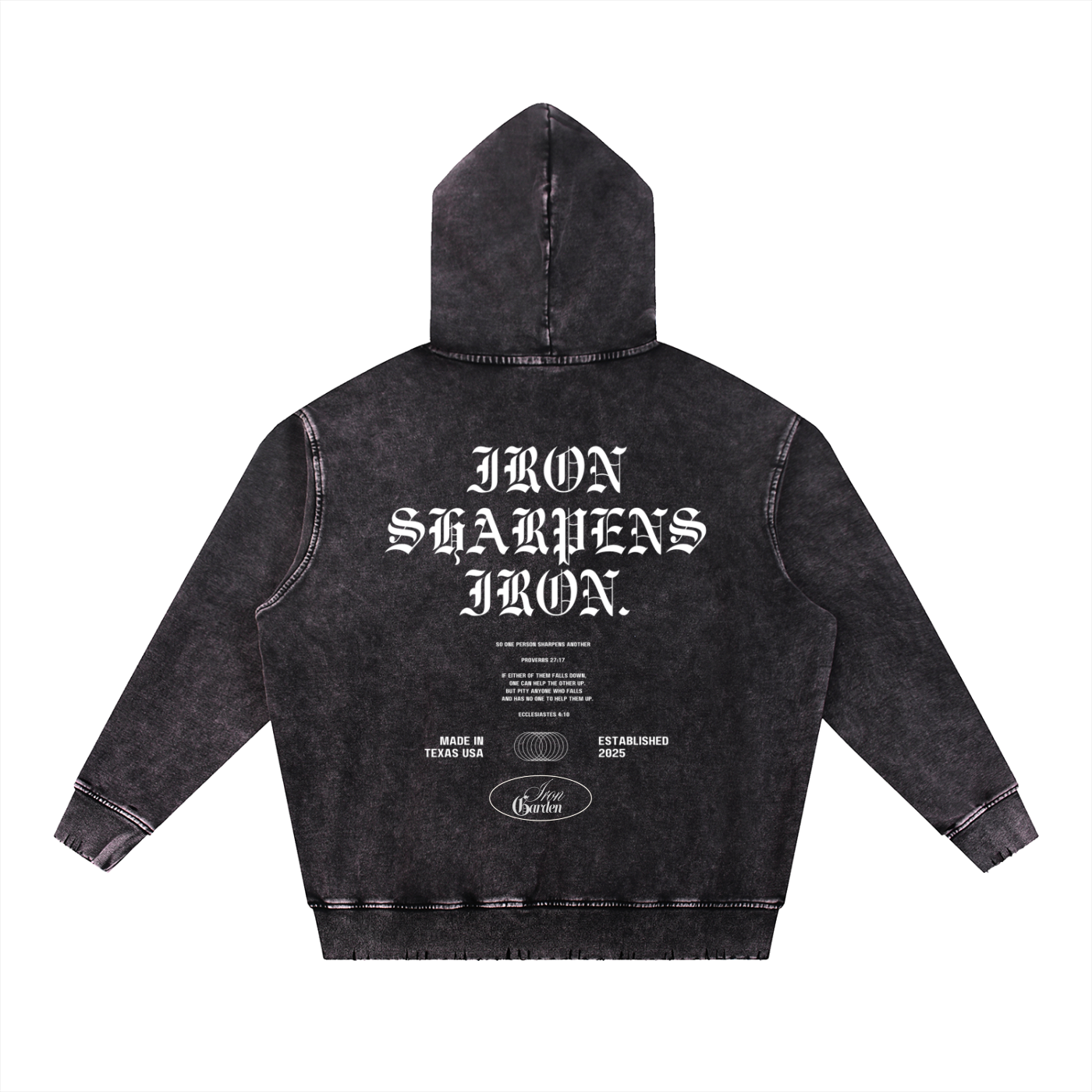 "IRON SHARPENS IRON" SNOW WASH PULLOVER