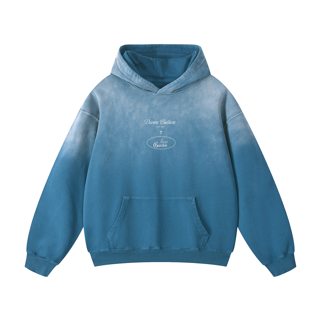 "THE ASCENSION" IRON GARDEN X DIVINE CULTURE FADED HOODIE